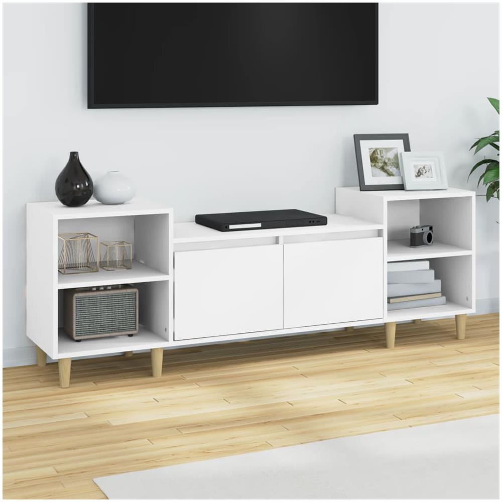 Mobile Porta Tv Bianco 160x35x55 Cm In Legno Multistrato - Foto 1