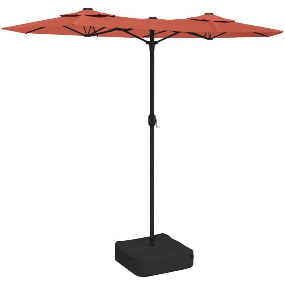 Ombrellone A Doppia Testa Con Led Terracotta 316x240 Cm - Foto 2