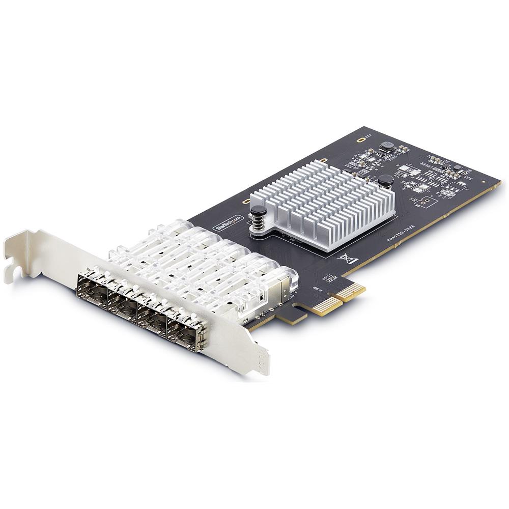 Scheda di rete SFP GbE a 4 porte, PCIe 2.0 x2 (compatibile x4, x8, x16), Controller Intel I350-AM4 4x 1GbE, 1000BASE rame /fibra ottica, NIC Gigabit Ethernet per desktop /server - Windows e Linux - Foto 1