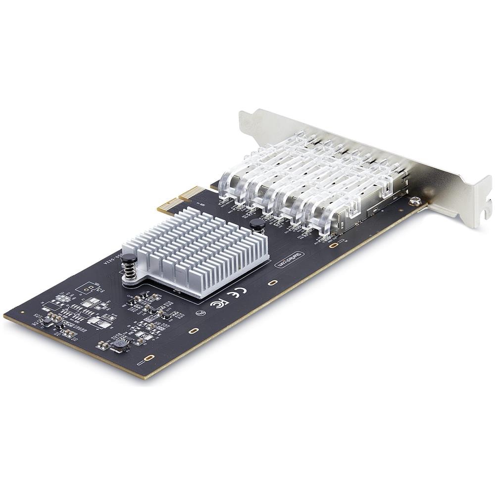 Scheda di rete SFP GbE a 4 porte, PCIe 2.0 x2 (compatibile x4, x8, x16), Controller Intel I350-AM4 4x 1GbE, 1000BASE rame /fibra ottica, NIC Gigabit Ethernet per desktop /server - Windows e Linux - Foto 2