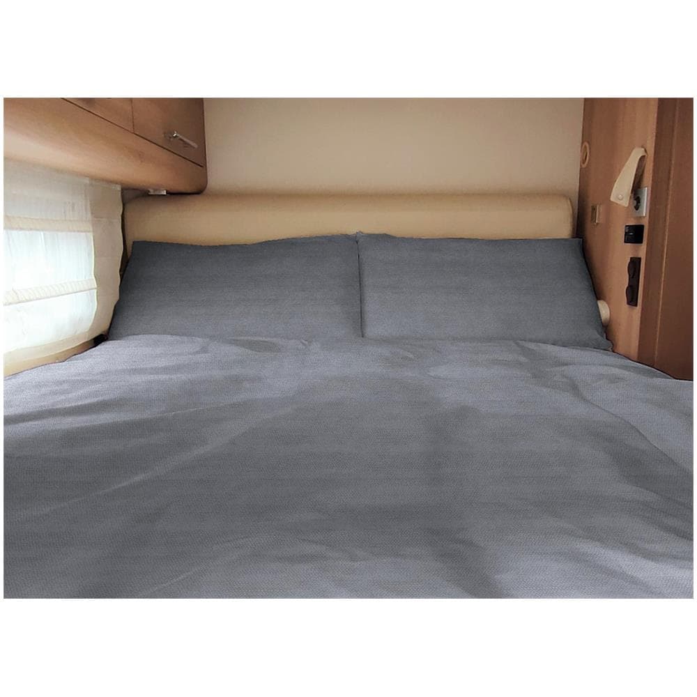Completo Lenzuola Camper Roulotte 100% Cotone Personalizzabile Varie Fantasie Matrimoniale Bon Bon Grigio - Foto 1