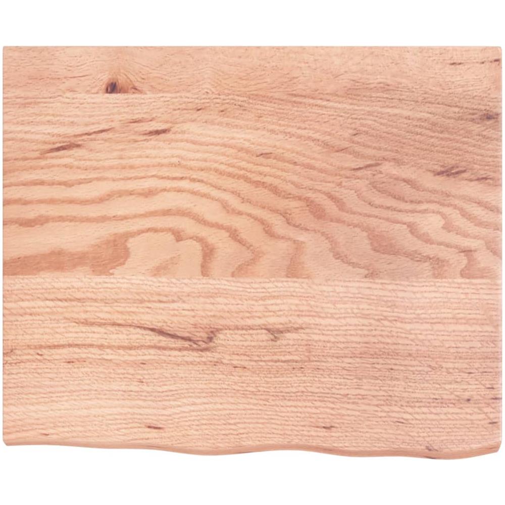 Ripiano Muro Marrone 60x50x (2-4) cm Massello Rovere Trattato - Foto 2