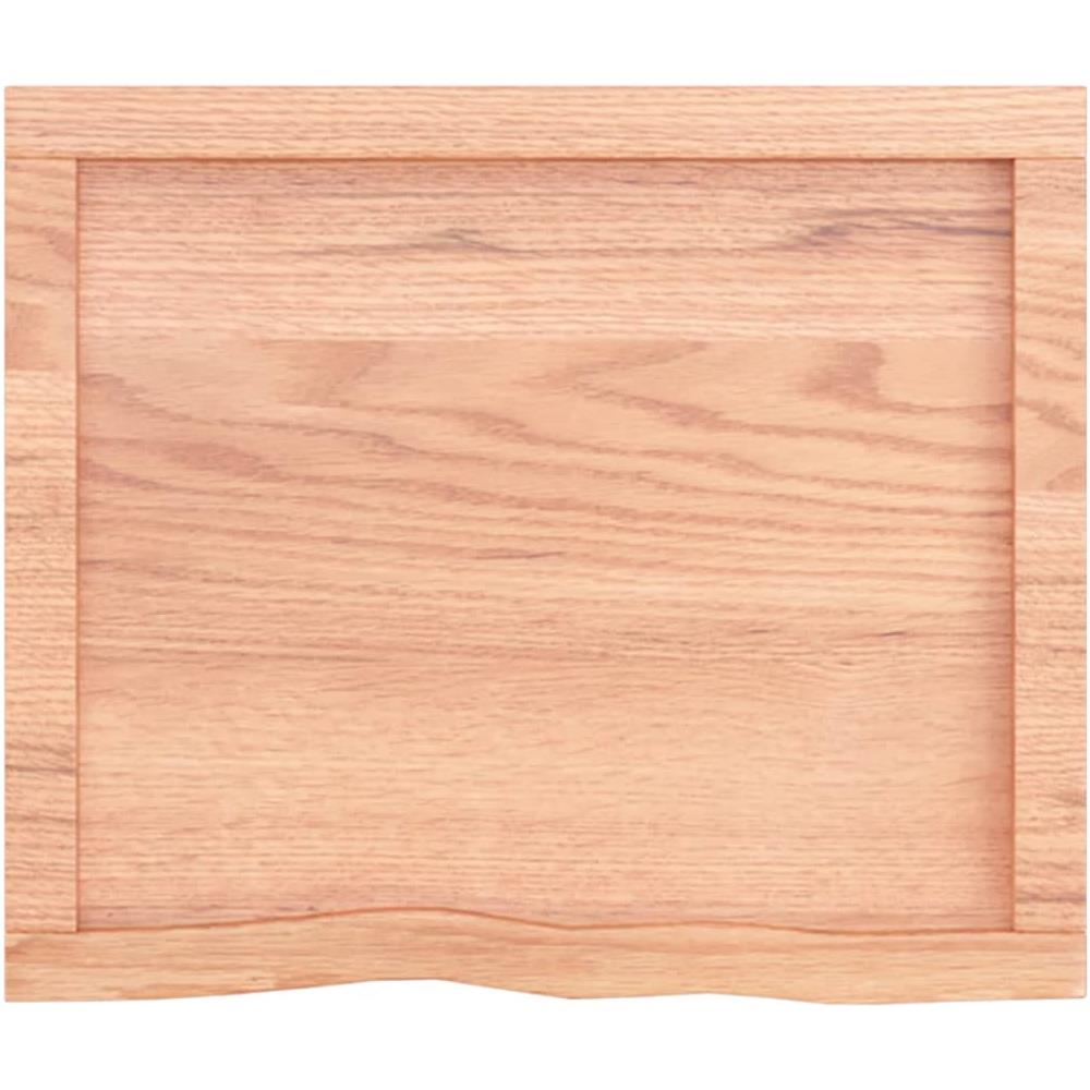 Ripiano Muro Marrone 60x50x (2-4) cm Massello Rovere Trattato - Foto 6