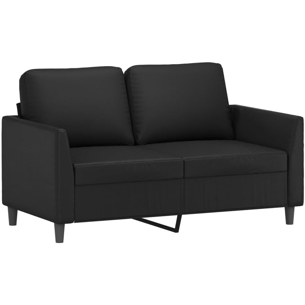 Set Di Divani 3 Pz Con Cuscini Nero In Similpelle - Foto 3