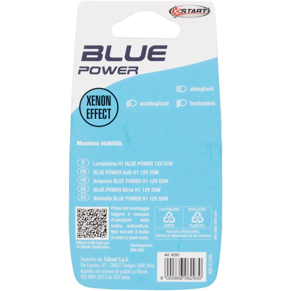 H1 Blue Power Lampadina Alogena Per Luci Auto 12v 55w P14,5s - Foto 3