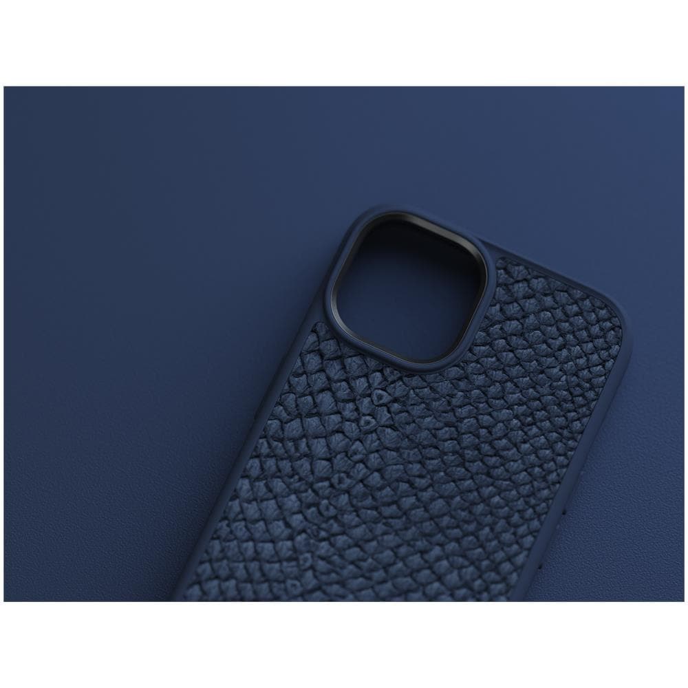 Salmon Leather Magsafe Case - iPhone 14 - Blue - Foto 24