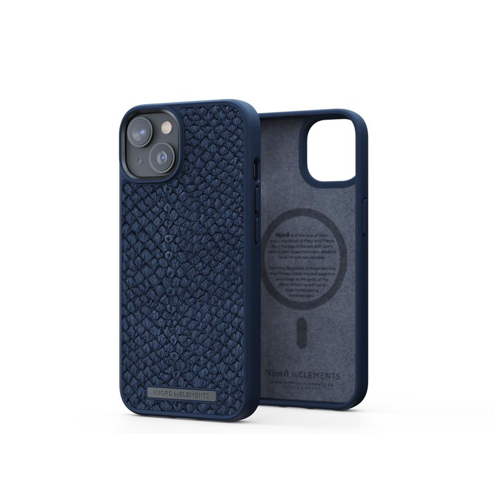 Salmon Leather Magsafe Case - iPhone 14 - Blue - Foto 2
