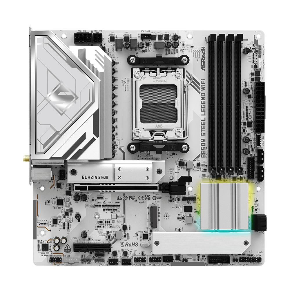 Scheda Madre B850M Steel Legend WiFi Socket AM5 Chipset B850 microATX - Foto 2