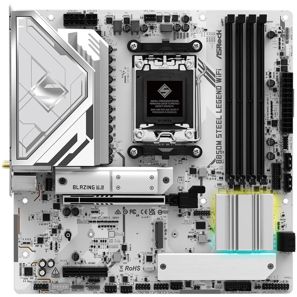 Scheda Madre B850M Steel Legend WiFi Socket AM5 Chipset B850 microATX - Foto 1
