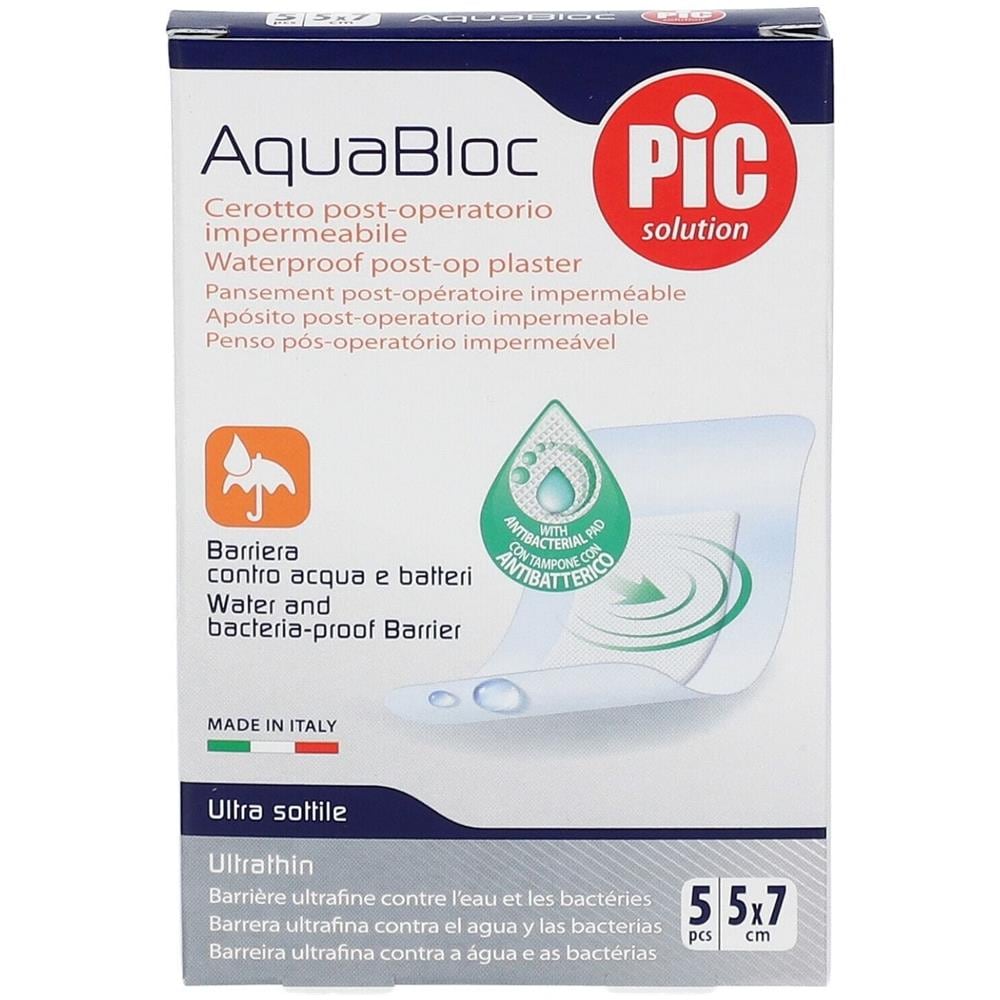Cerotto Pic Aquabloc 5X7 Sterile Antibatterico 5 Pezzi - Foto 1