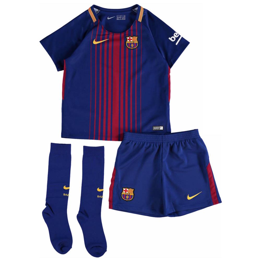 2017-2018 Barcelona Home Little Boys Mini Kit - Foto 1