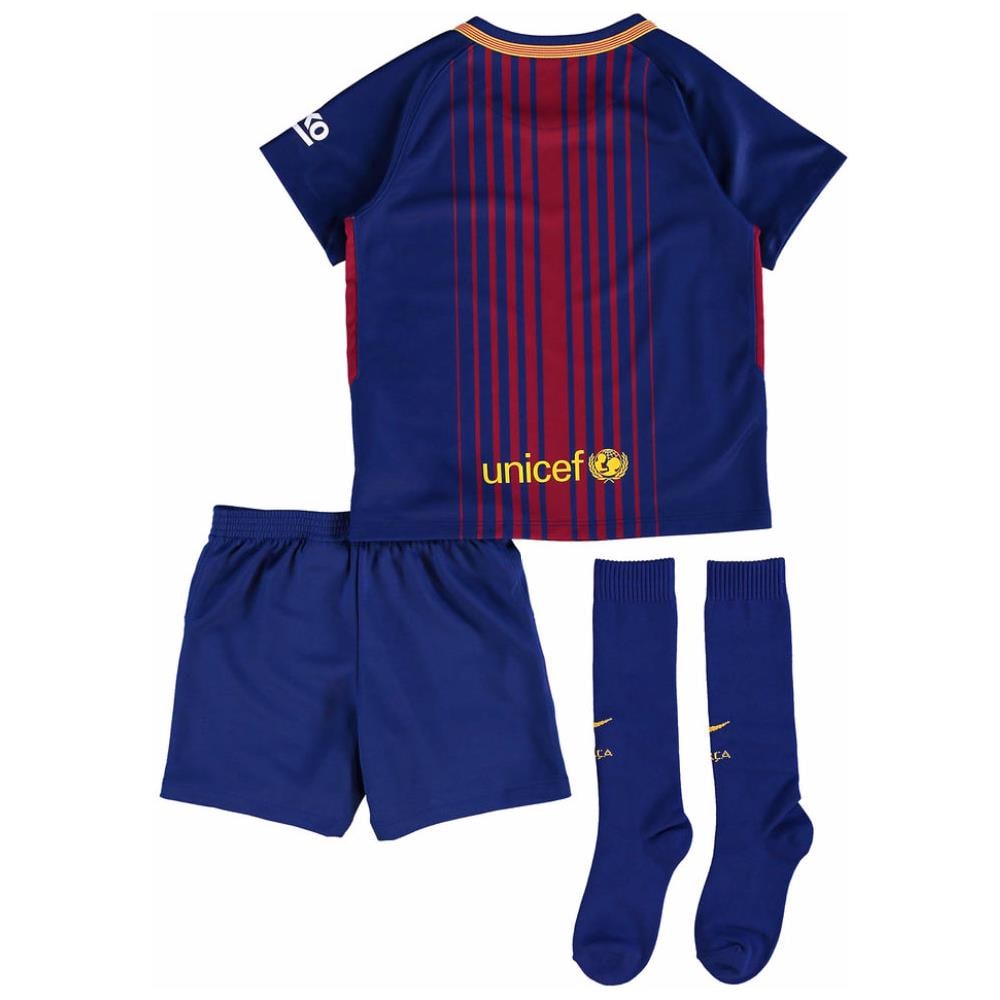 2017-2018 Barcelona Home Little Boys Mini Kit - Foto 2