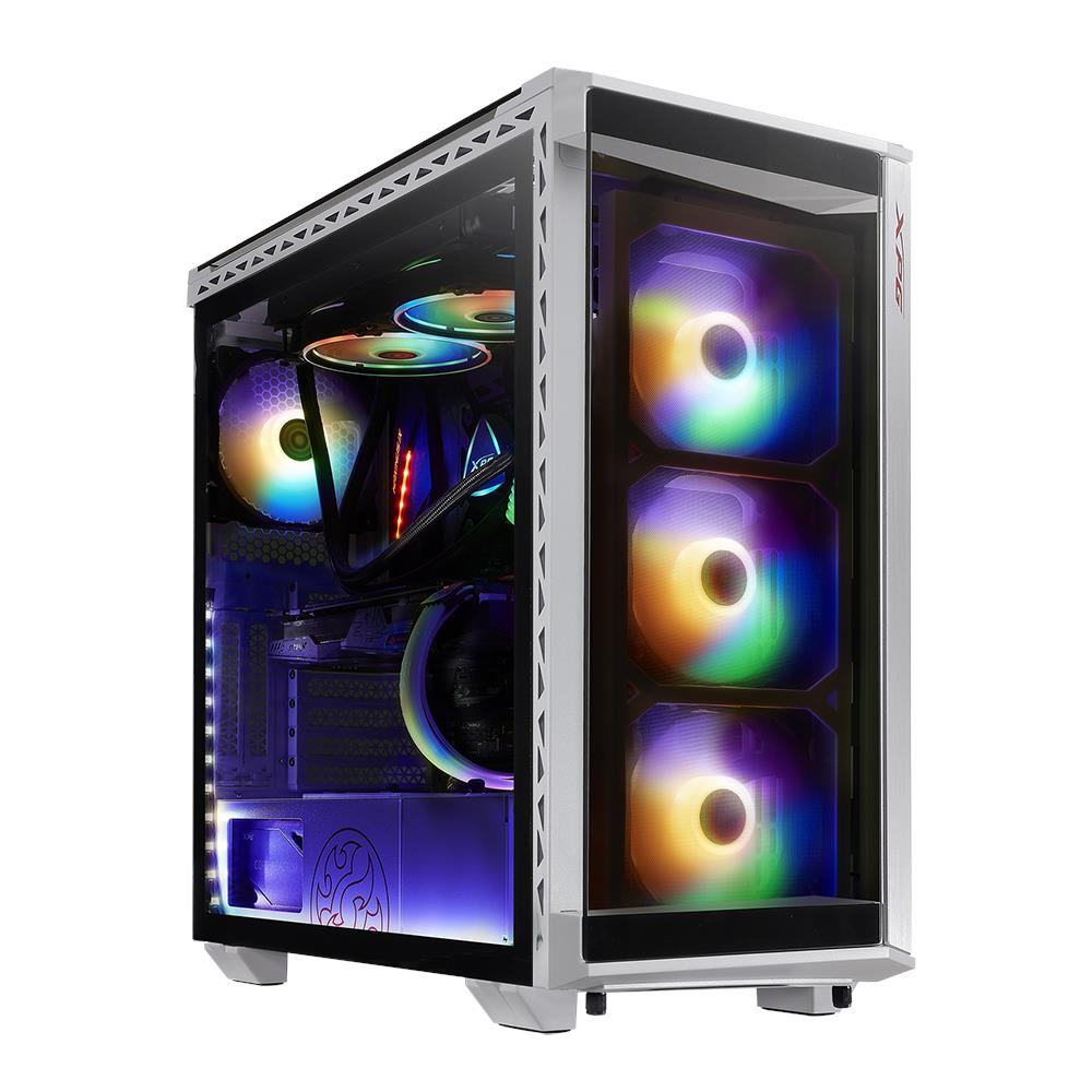 Case XPG Battlecruiser Middle Tower ATX / Micro-ATX / Mini-ITX / E-ATX 3 Porte USB 3.0 Colore Bianco e Nero (Finestrato) - Foto 1