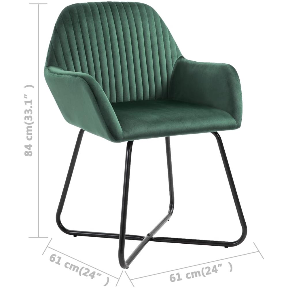 Sedie Da Pranzo 4 Pz Verdi In Velluto - Foto 15