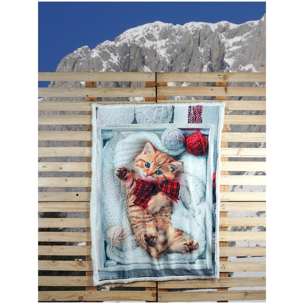 Serie Digital Coperta Plaid Di Pile Da Divano E Letto In Morbida E Calda Microfibra Con Stampa Digitale 130x160 Cm - Ribbon - Foto 1