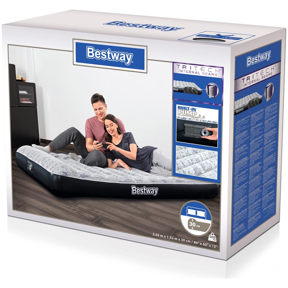 Materasso Ad Aria 2.03m X1.52cm X 30cm Pompa Incorporata - Foto 6