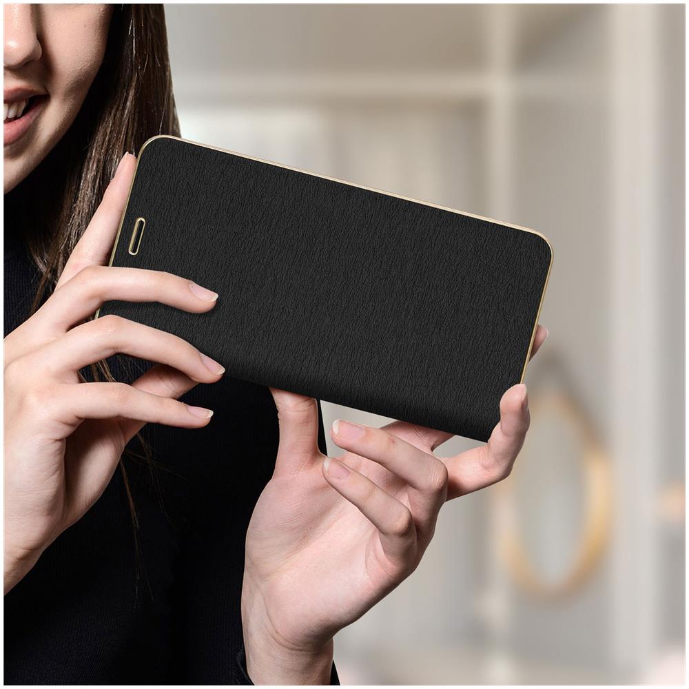 Custodia Samsung Galaxy S22 Ultra Portacarte Luna Book Gold Nera - Foto 5