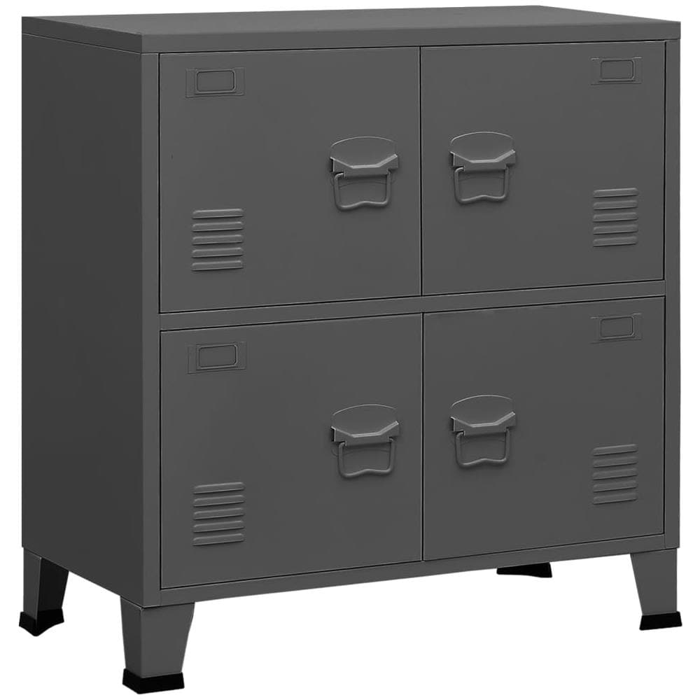 Schedario Industriale Antracite 75x40x80 Cm In Acciaio - Foto 2