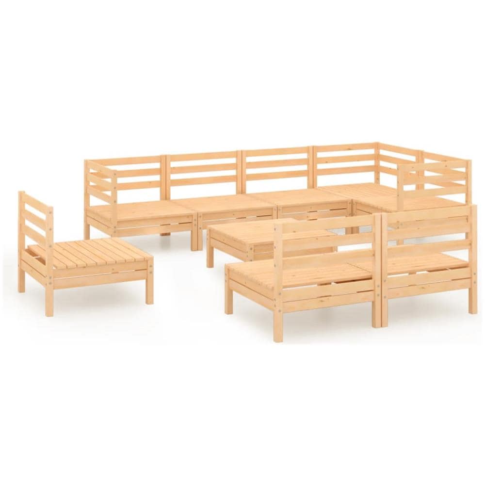 Set Salotto da Giardino 9 pz in Legno Massello di Pino - Foto 2