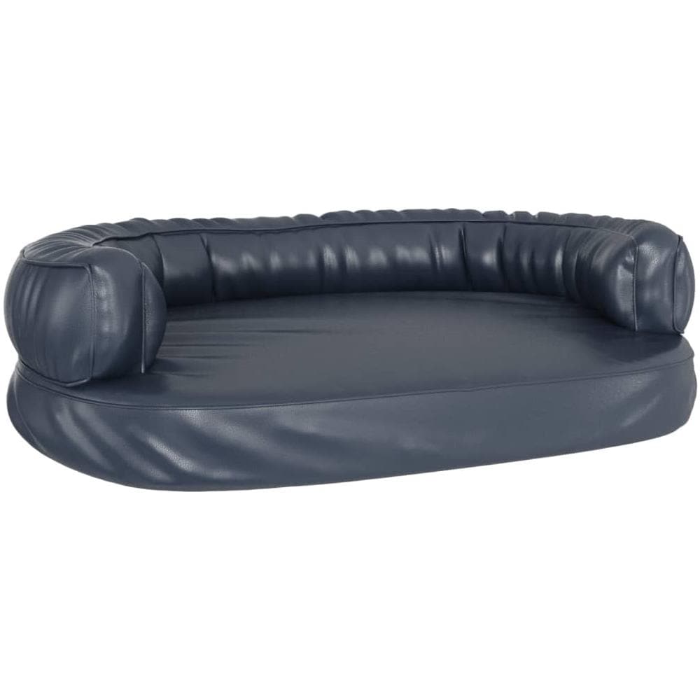 Letto Cani Ergonomico Gommapiuma Blu Scuro 88x65 Cm Similpelle - Foto 1
