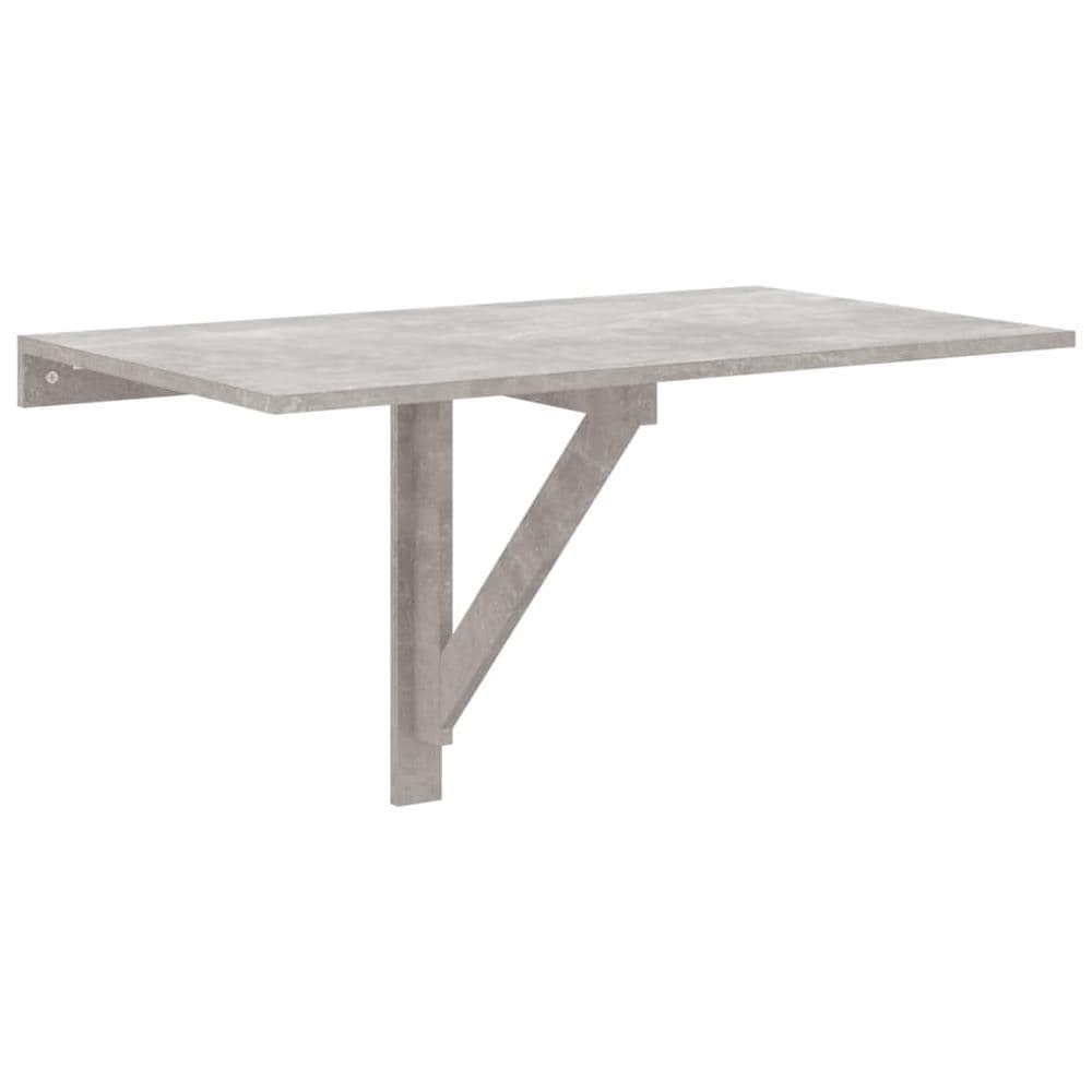 Tavolino Muro Pieghevole Grigio Cemento 100x60x56cm Multistrato - Foto 2