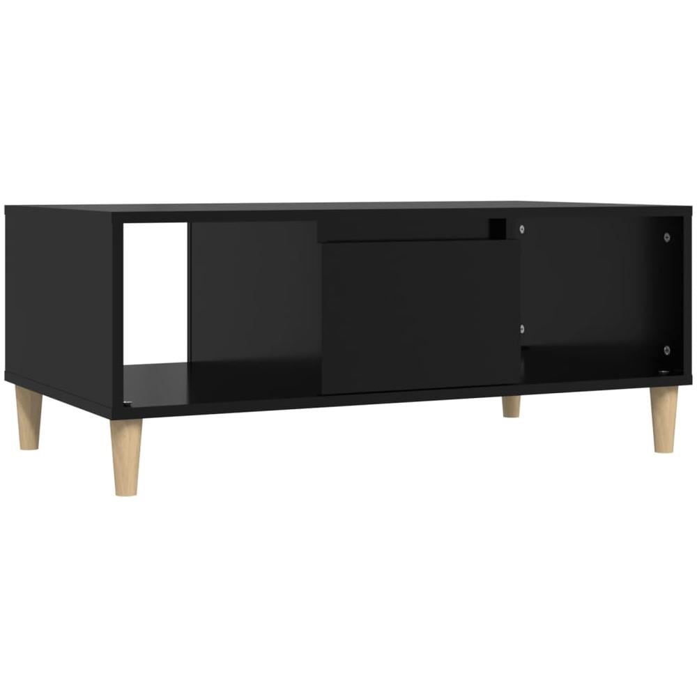 Tavolino Da Salotto Nero 90x50x36,5 Cm In Legno Multistrato - Foto 2