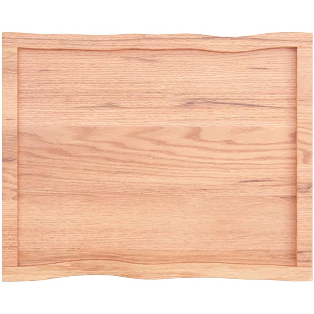 Piano Tavolo Marrone Chiaro 80x60x (2-4) cm Rovere Non Trattato - Foto 5