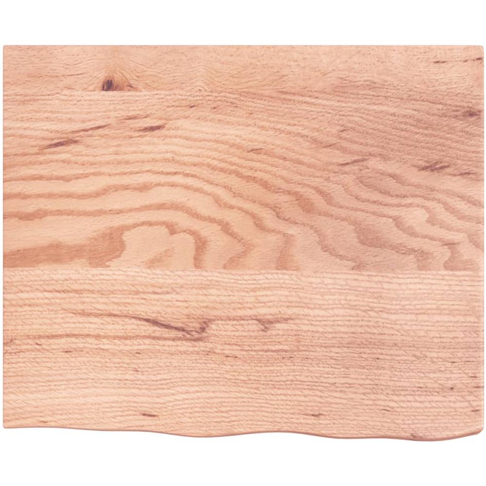 Ripiano Muro Marrone 60x50x (2-6) cm Massello Rovere Trattato - Foto 2