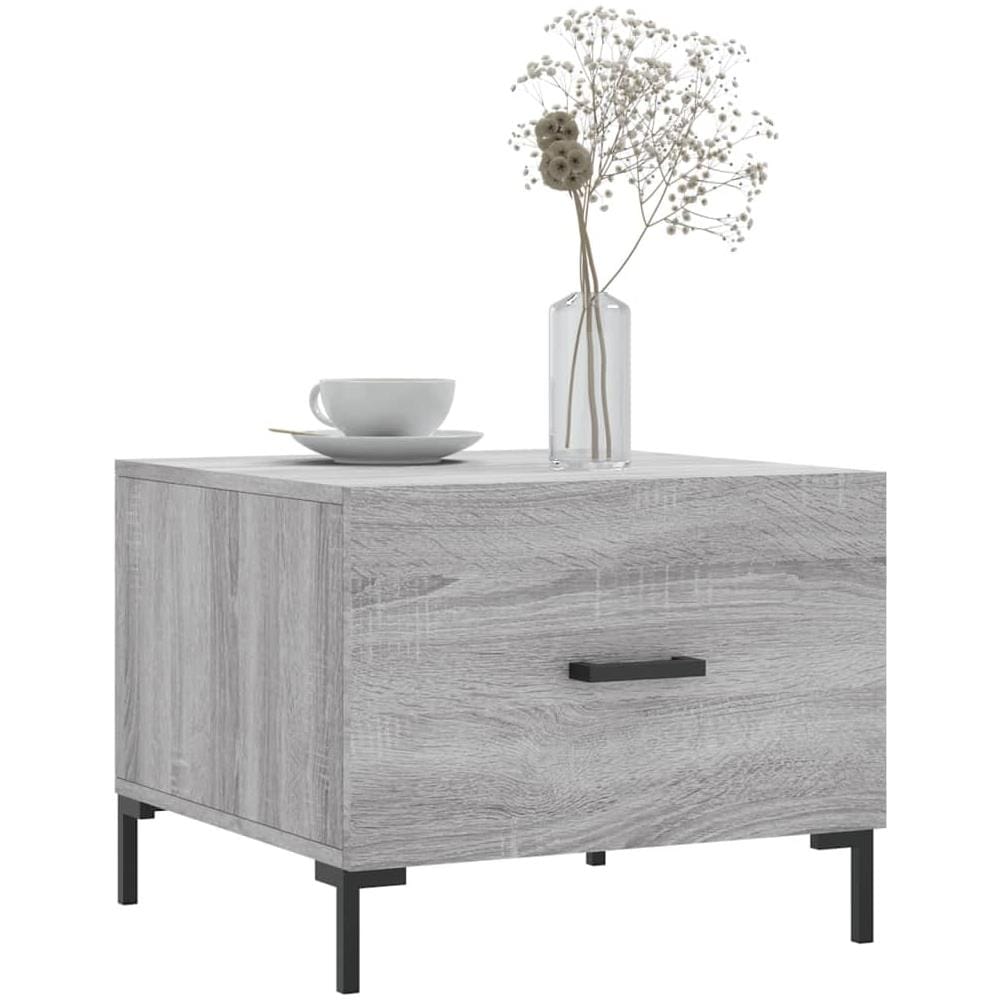 Tavolino Da Salotto Grigio Sonoma 50x50x40 Cm Legno Multistrato - Foto 3