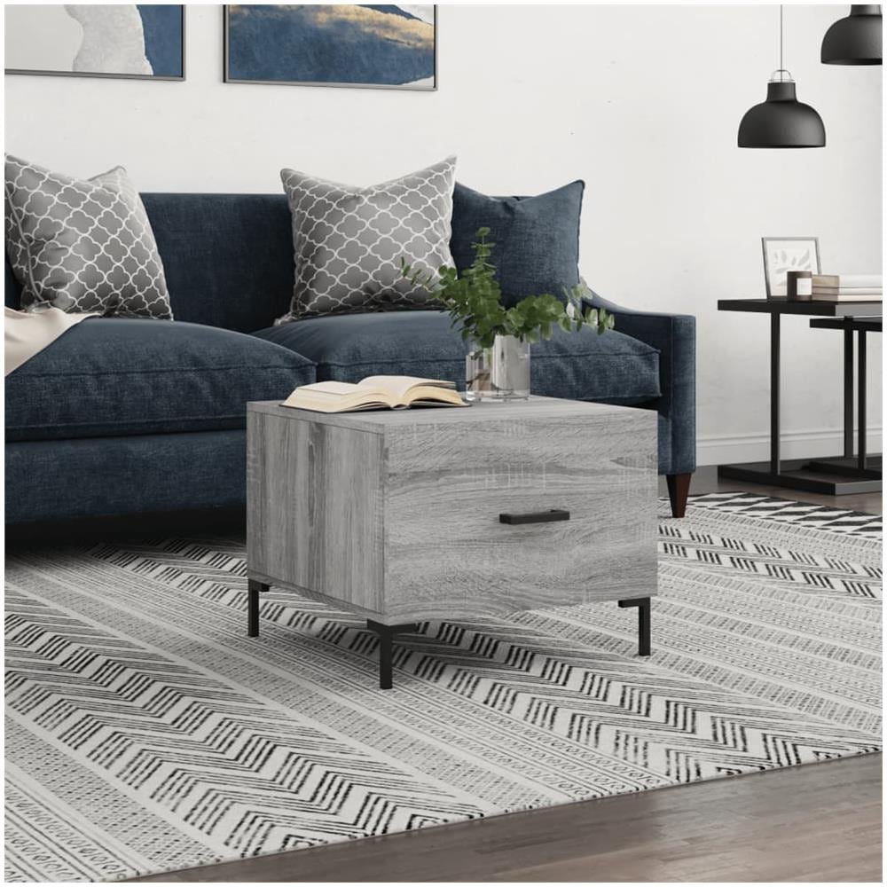 Tavolino Da Salotto Grigio Sonoma 50x50x40 Cm Legno Multistrato - Foto 1