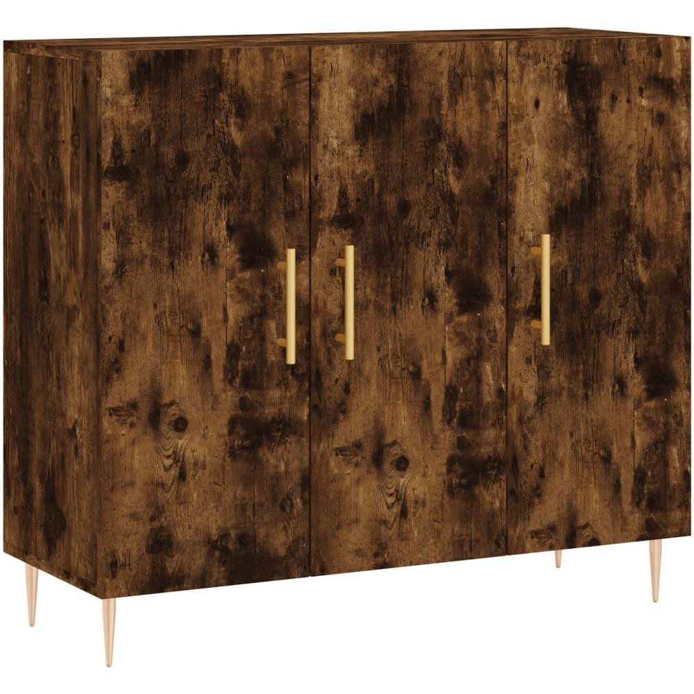 Credenza Rovere Fumo 90x34x80 Cm In Legno Multistrato - Foto 2