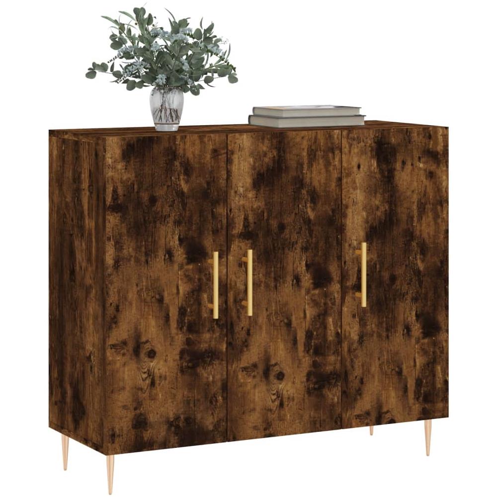 Credenza Rovere Fumo 90x34x80 Cm In Legno Multistrato - Foto 3