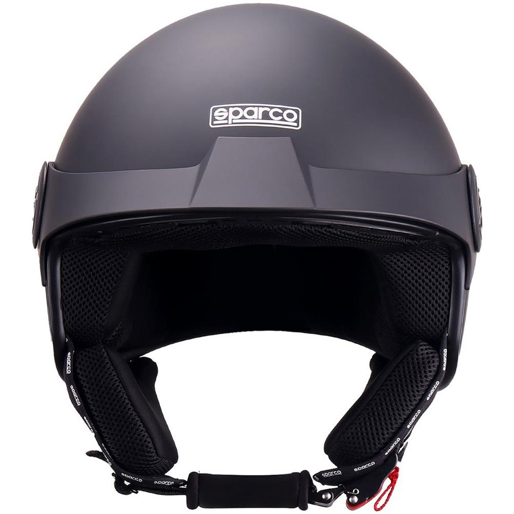 Casco Demi-jet Con Peak Per Moto Nero Opaco Con Calotta In Abs Taglia S - Foto 2