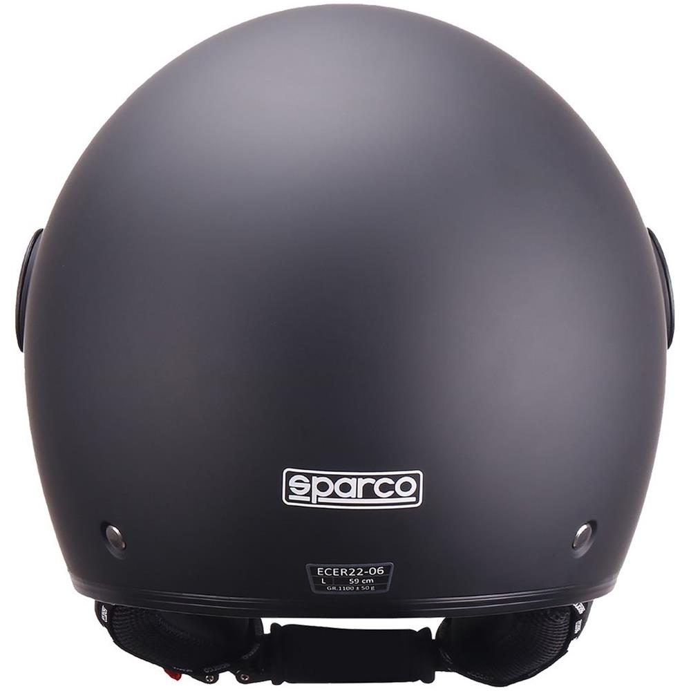 Casco Demi-jet Con Peak Per Moto Nero Opaco Con Calotta In Abs Taglia S - Foto 3