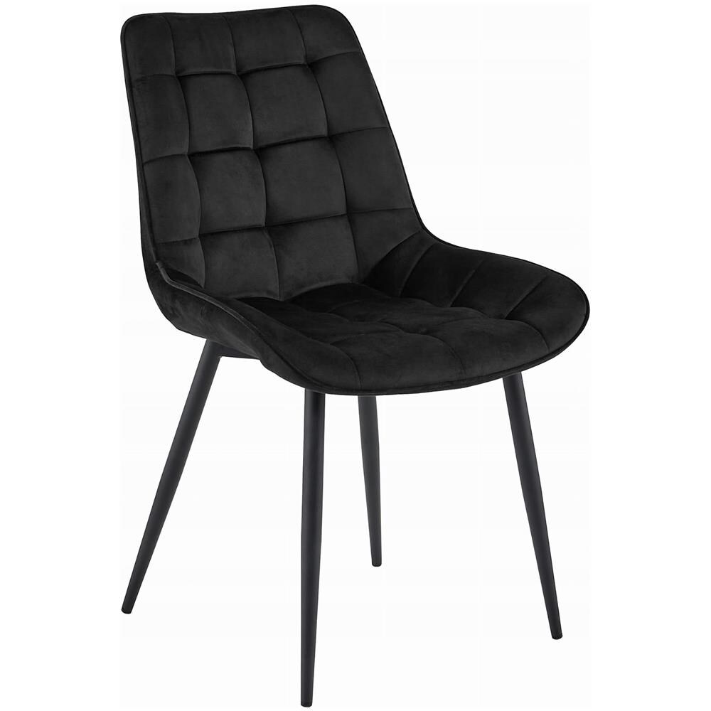 Sedia BERA - Design moderno in velluto nero x2 - Foto 2