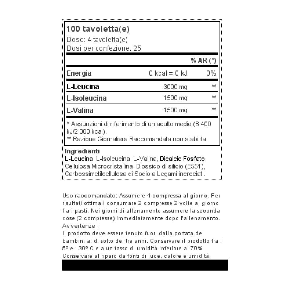 Bcaa 6000 - 100 Tabs - - Bcaa, Amminoacidi - - Foto 2