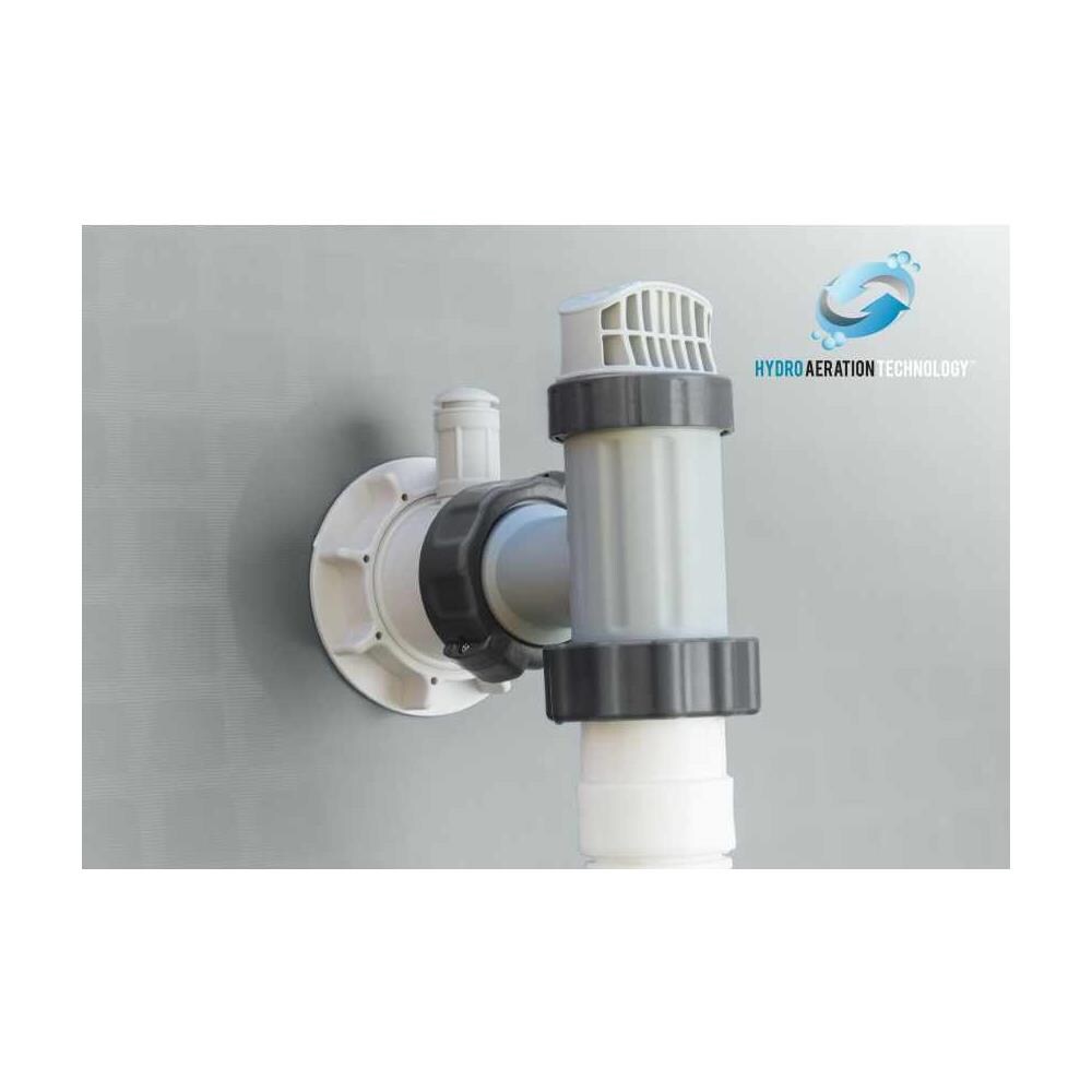 26798 Piscina Ovale Metal Frame Prisma 610 X 305 X 122con Pompa Filtro da 5,678 L / H, scaletta, telo appoggio e copertura. - Foto 2