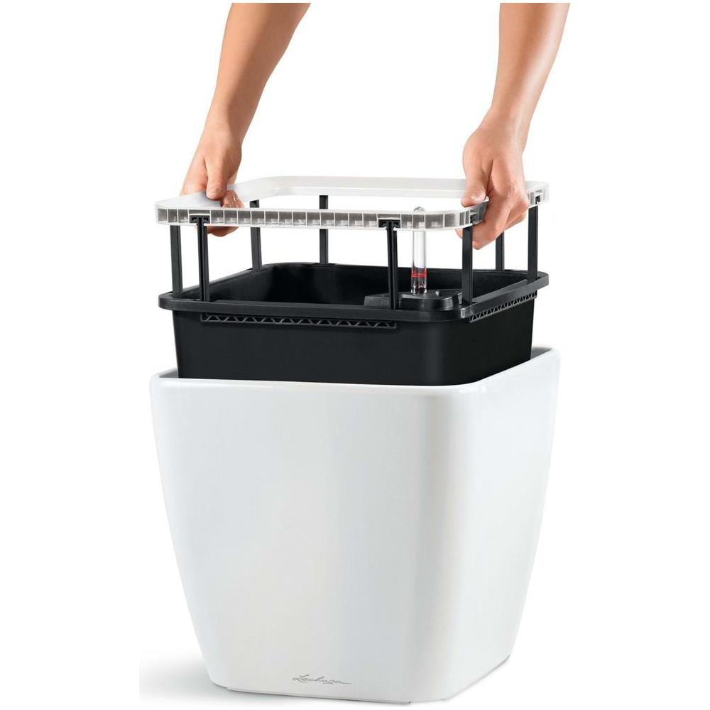 Vaso Fioriera QUADRO LS 28 ALL-IN-ONE Bianco Lucido 16040 - Foto 2