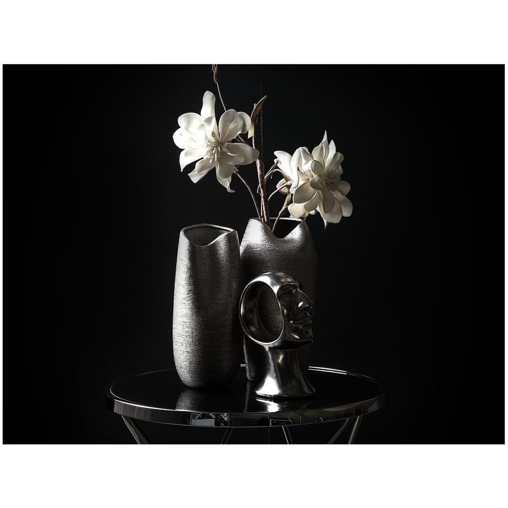 Vaso Decorativo Color Argento Apamea - Foto 2
