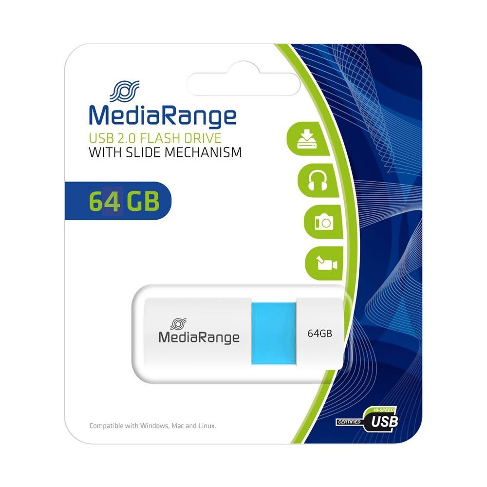 Chiave Usb 2.0 Da 64 Gb Per Archiviazione Facile E Trasporto Mobile, Bianco - Foto 1
