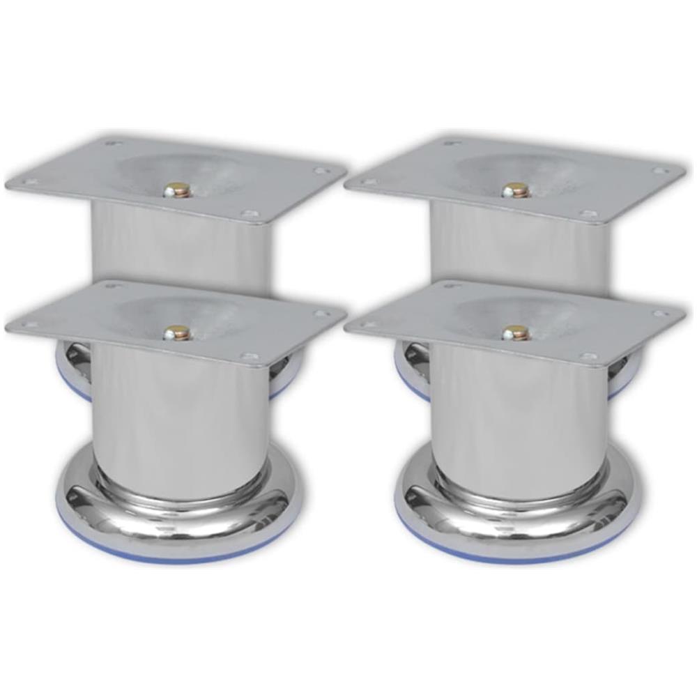 Piedini Rotondi Per Divani 8 Pz Cromati 60 Mm - Foto 2