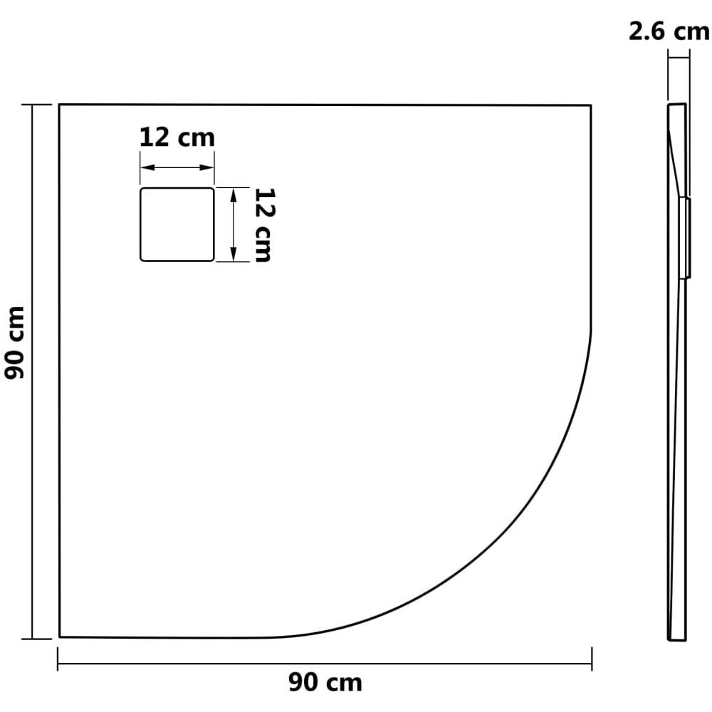 Piatto Doccia In Smc Marrone 90x90 Cm - Foto 8