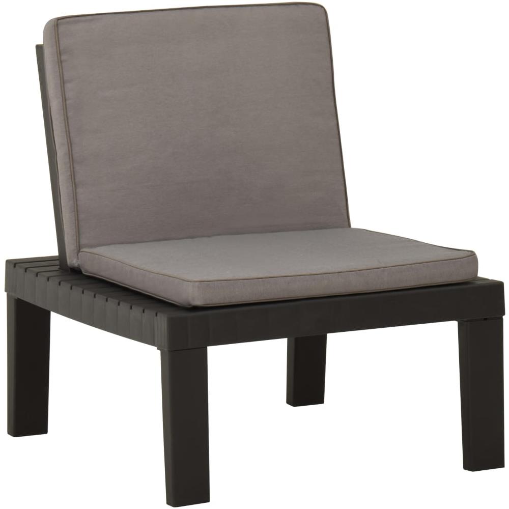 Sedie A Sdraio Da Giardino Con Cuscini 2 Pz In Plastica Grigio - Foto 2