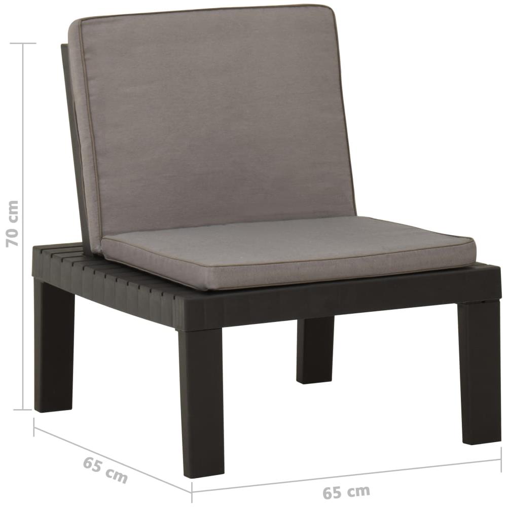 Sedie A Sdraio Da Giardino Con Cuscini 2 Pz In Plastica Grigio - Foto 8