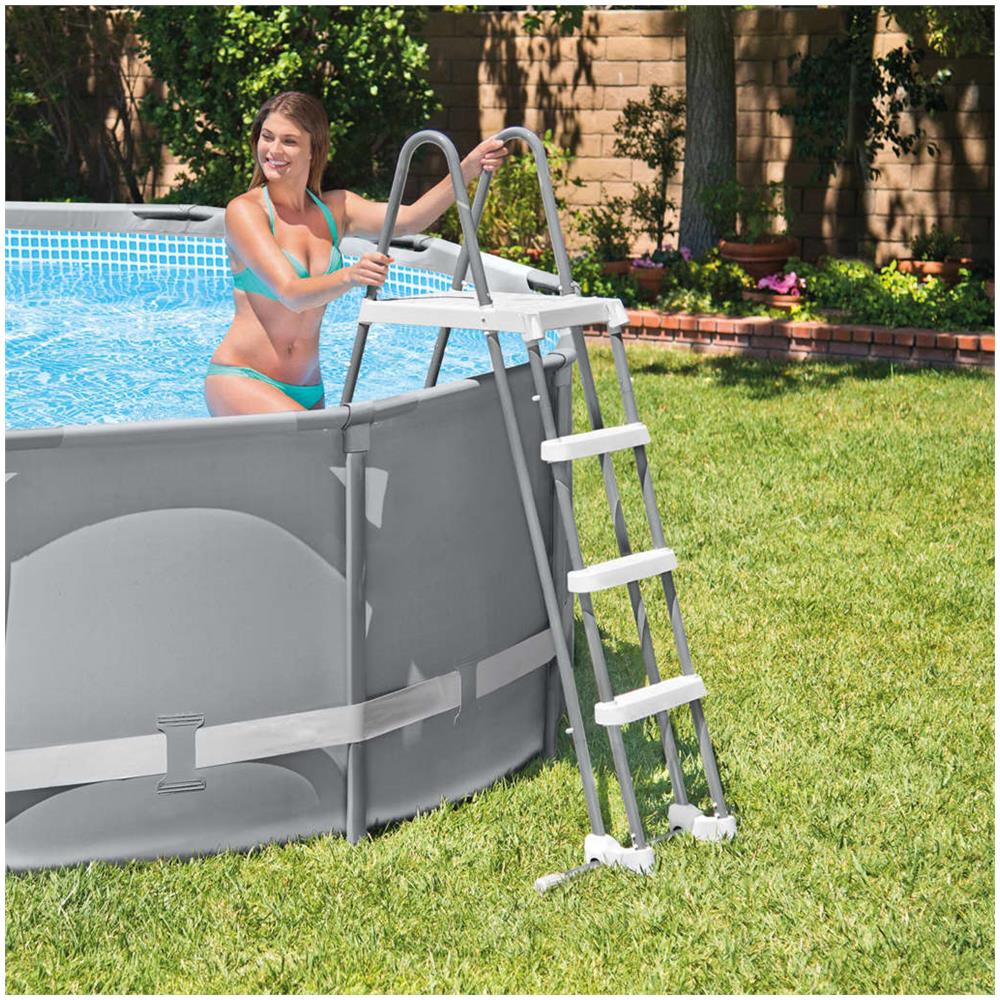 Scaletta di Sicurezza per Piscine a 3 Gradini 91-107 cm - Foto 7