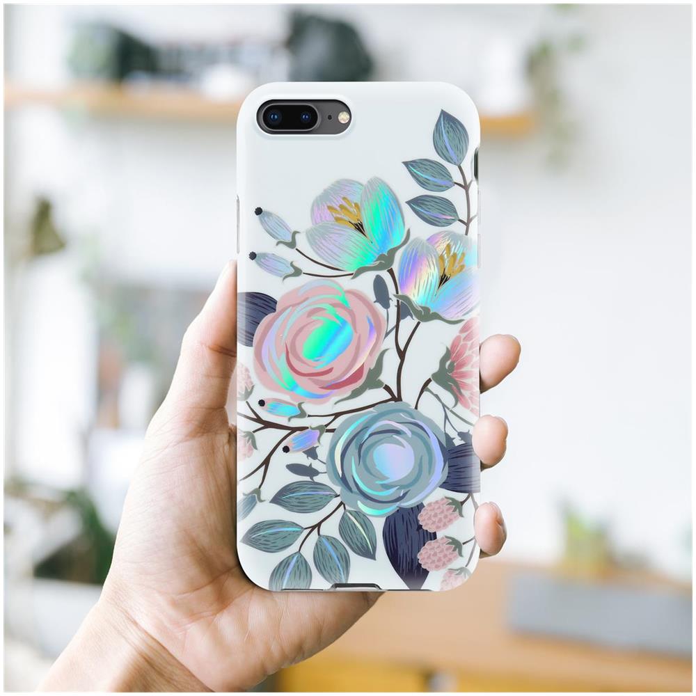 Custodia Compatibile Con Apple Iphone 8 Plus / 7 Plus / 7s Plus Con Peonie Fiori - Coperchio Protettivo In Silicone Tpu Con Motivo Floreale - Foto 6