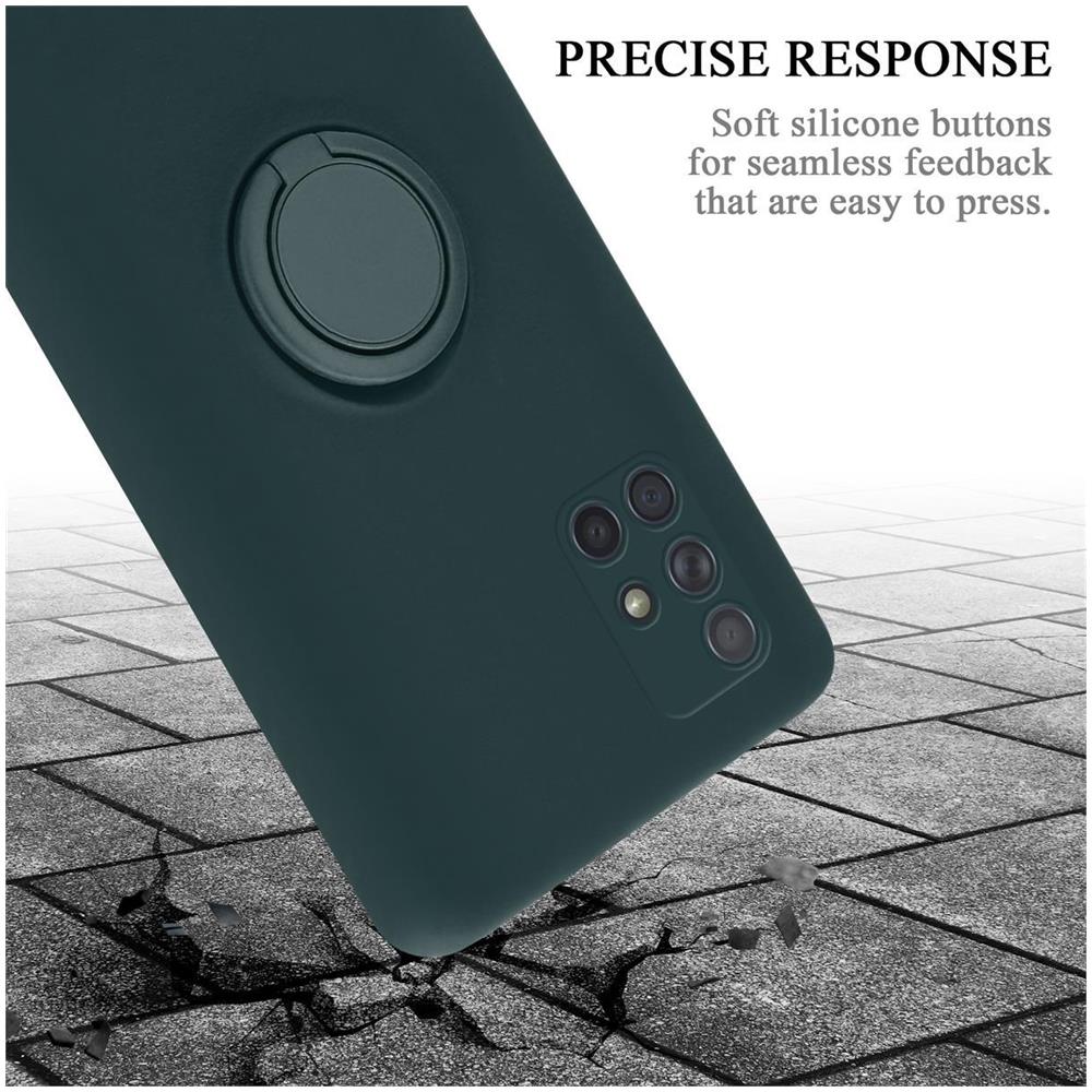Custodia Compatibile Con Samsung Galaxy A51 4g / M40s In Liquid Verde - Coperchio Protettivo In Silicone Tpu Flessibile Con Anello - Foto 8