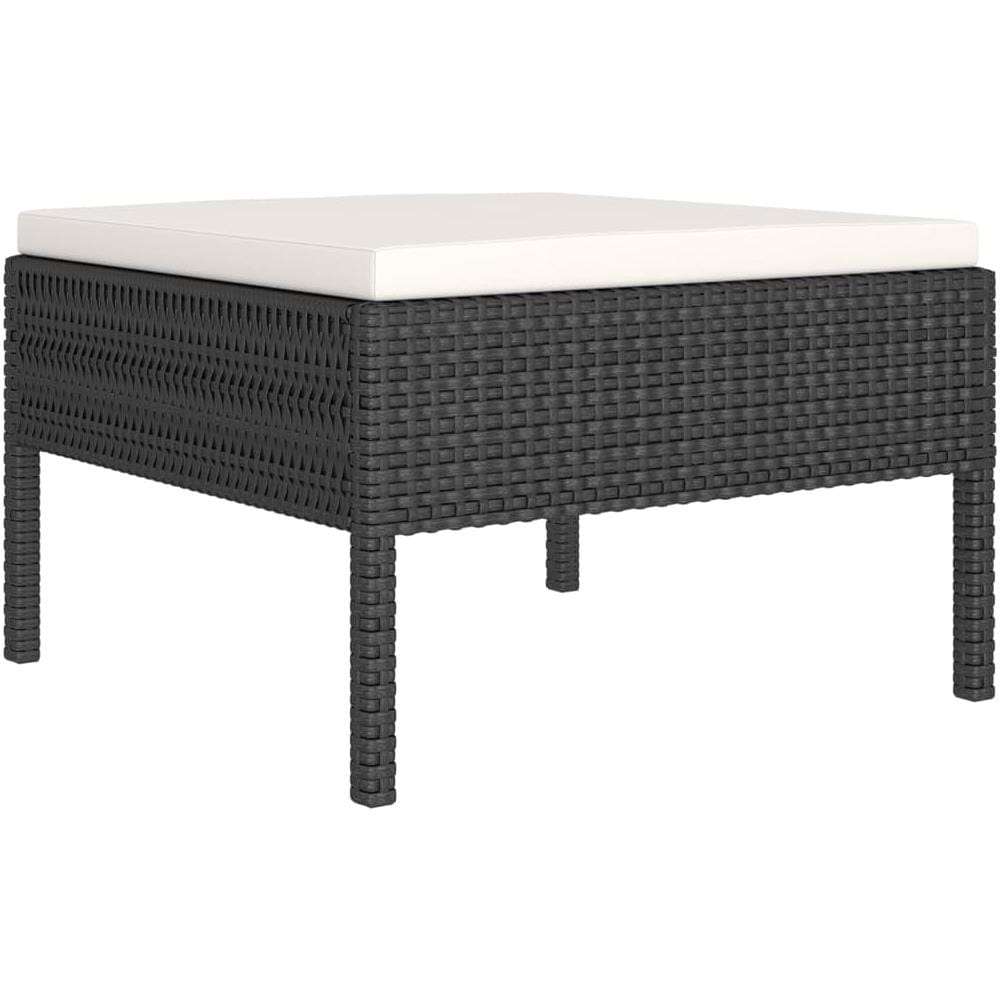 Set Divani Da Giardino 10 Pz Con Cuscini In Polyrattan Nero - Foto 3