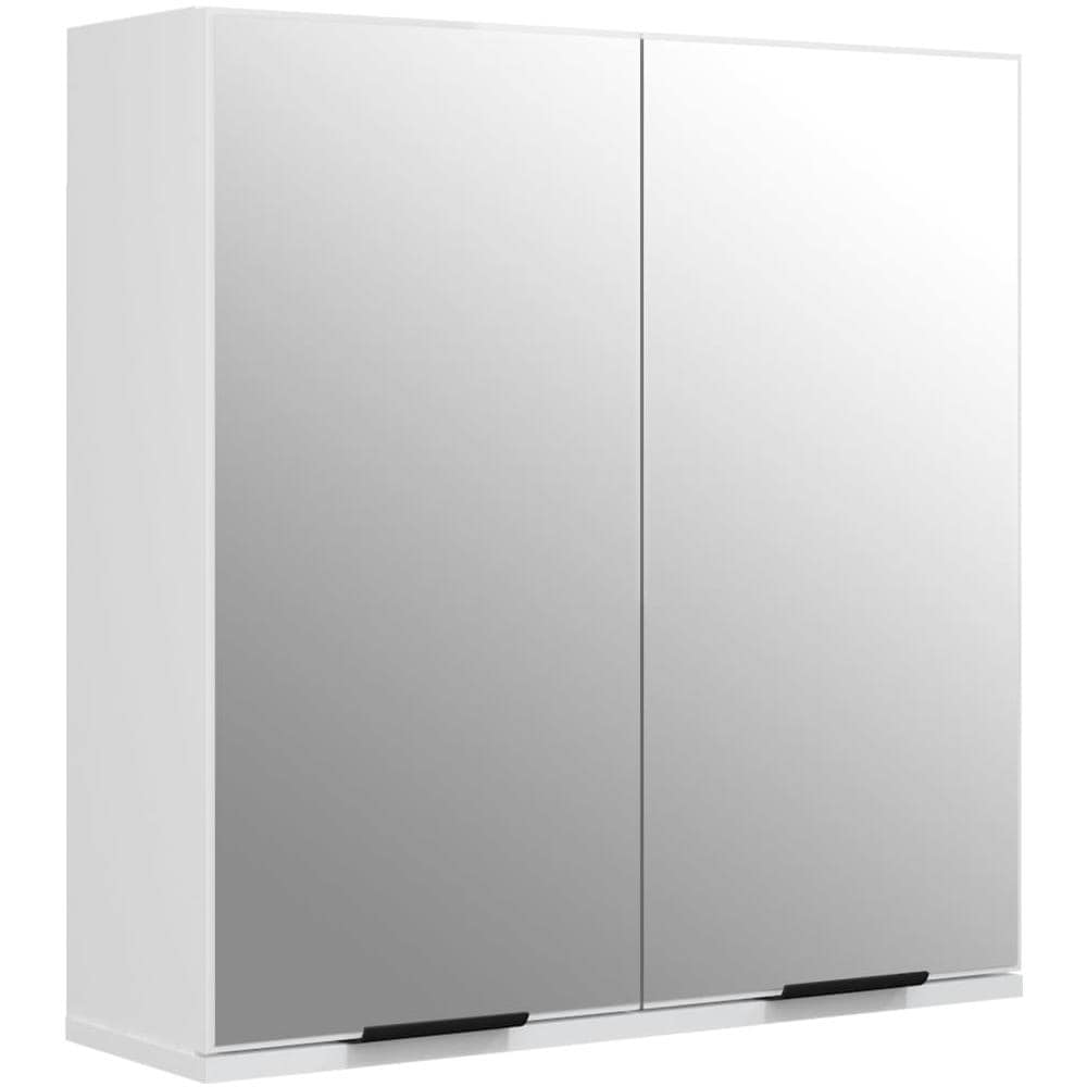 Armadietto A Specchio Da Bagno Bianco Lucido 64x20x67 Cm - Foto 2