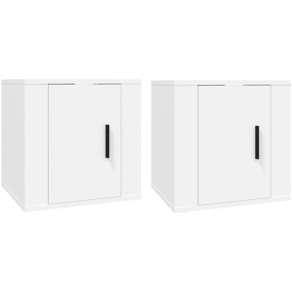 Mobili Porta Tv A Parete 2 Pz Bianco 40x34,5x40 Cm - Foto 2
